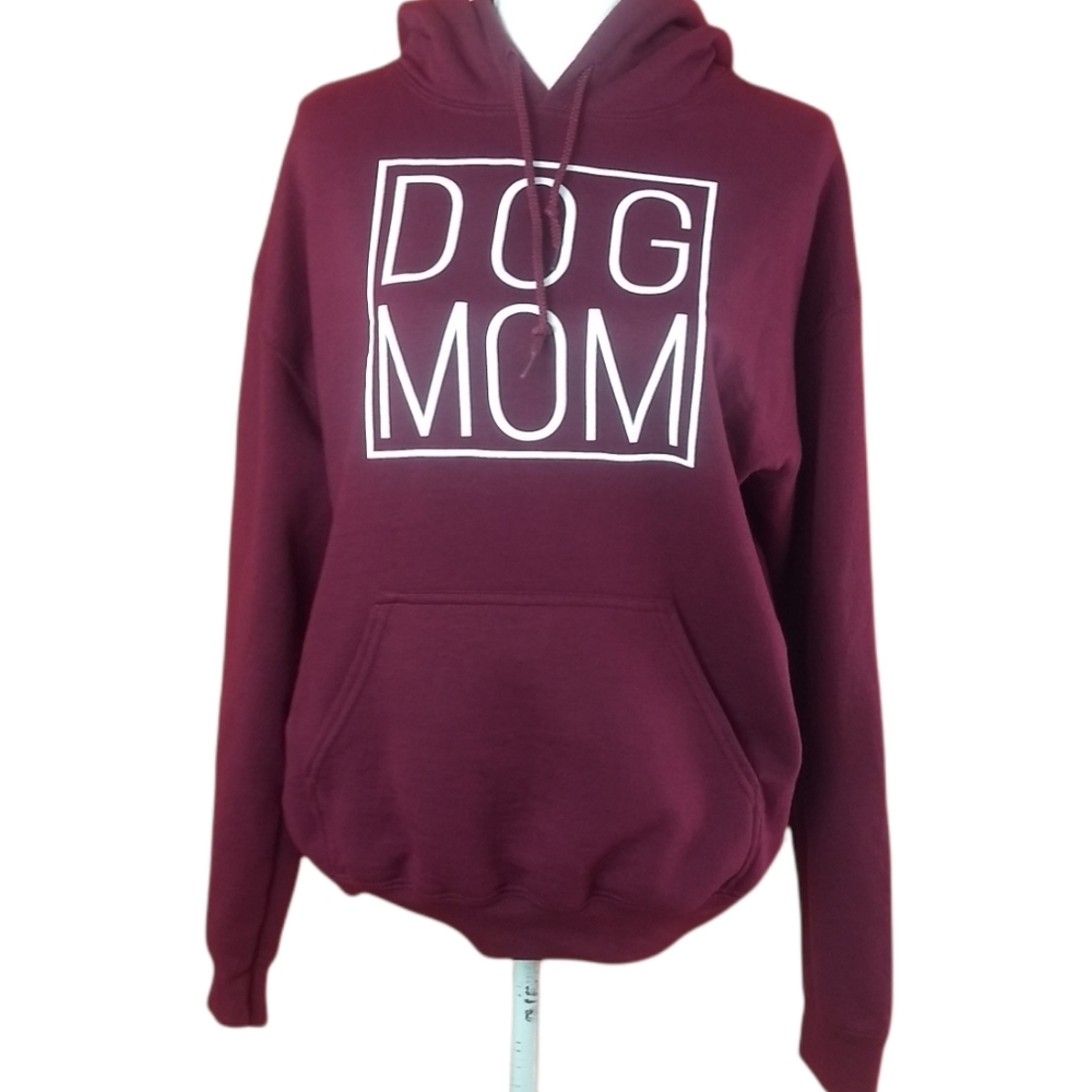 Gildan Maroon Dog Mom Hoodie